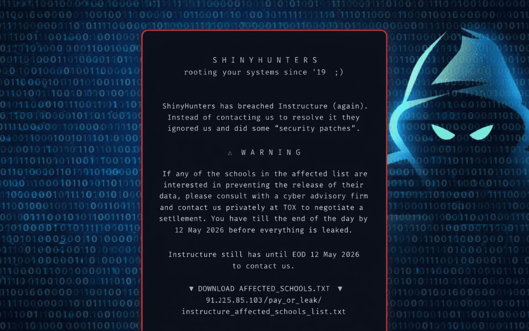 ShinyHunters Canvas Breach: Group Hits Instructure Twice in One Week — What Schools and Businesses Must Know